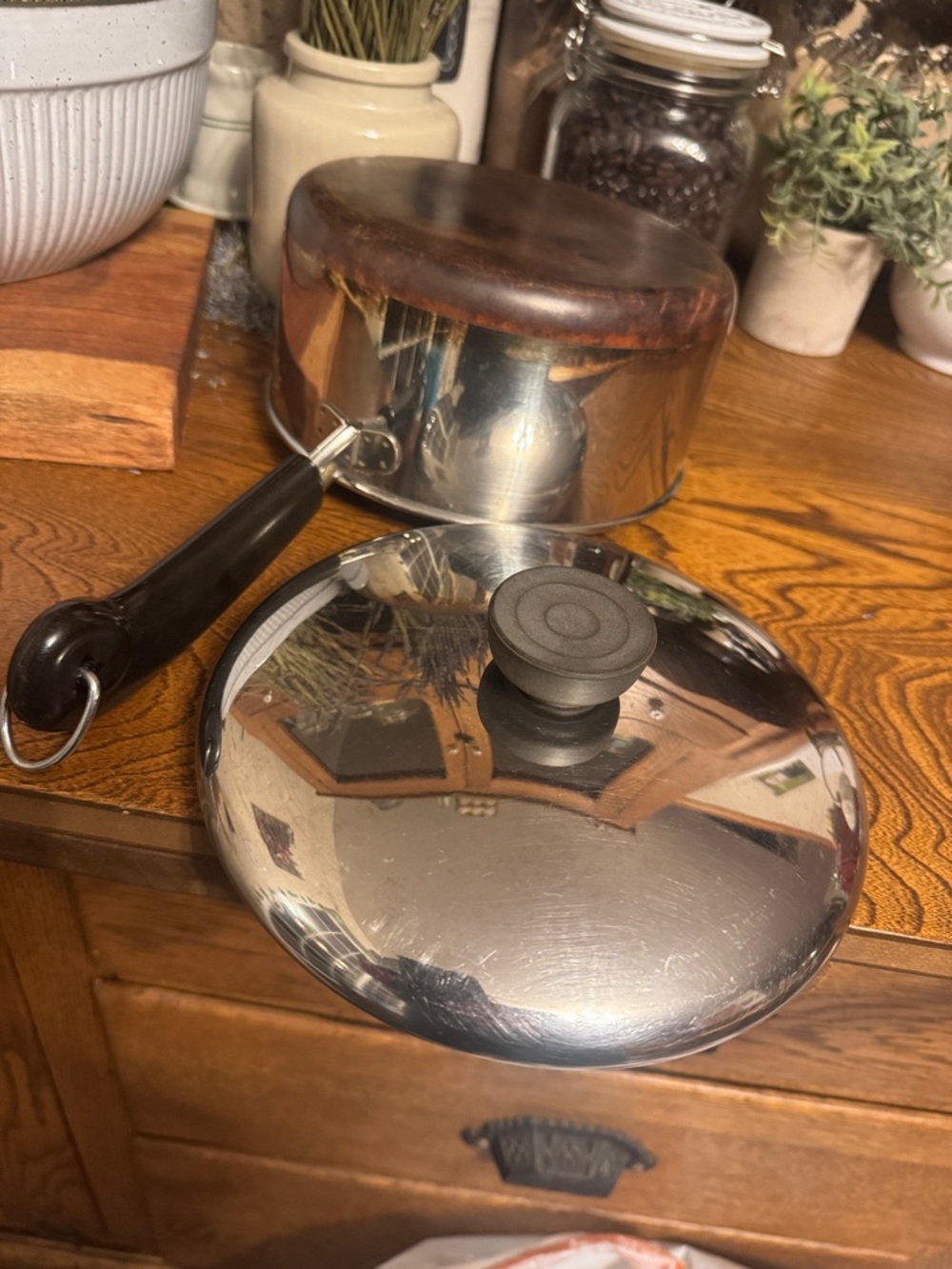 VTG Revere Ware 2QT Stainless Steel Saucepan with Lid
